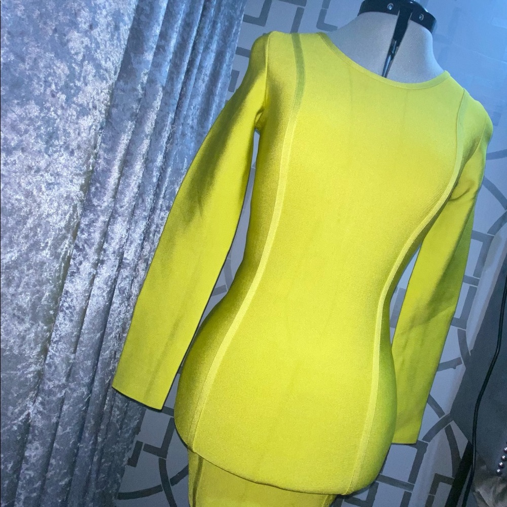 Neon long sleeve beautiful dress